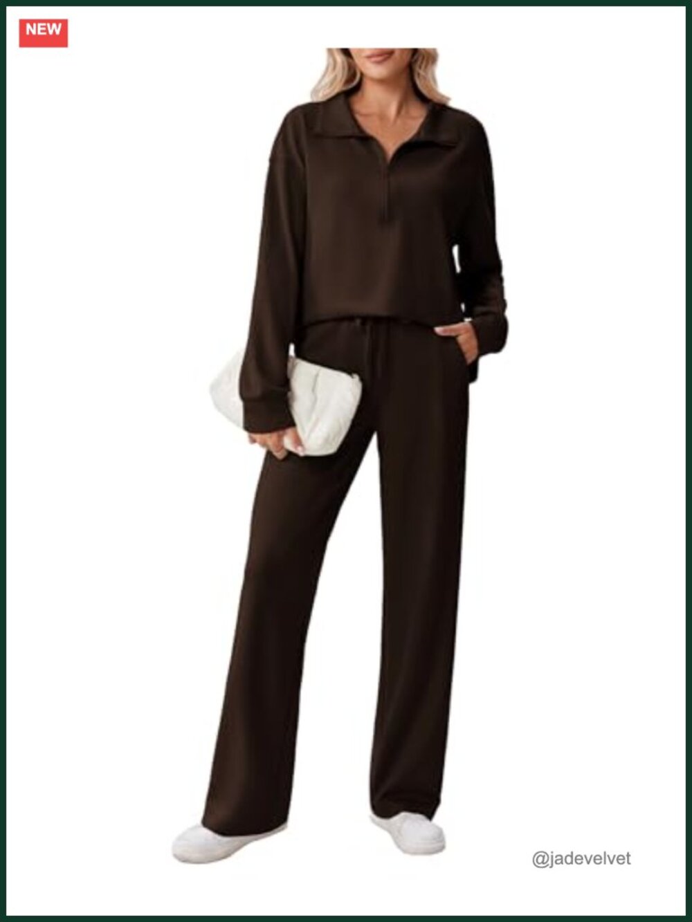 2 Piece Tracksuit Women Half Zip Sweatshirt Jogger Lounge Set 4-Way Stretch